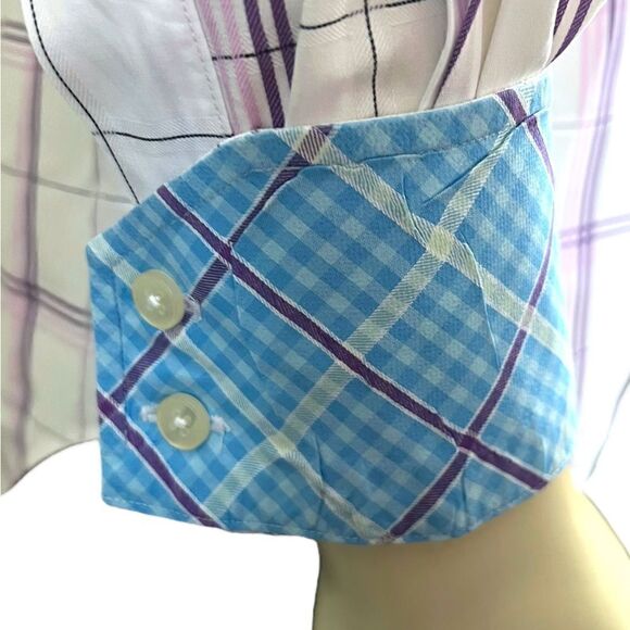 Thomas Dean Plaid L/S Casual Dress Shirt Like New Condition Size Large - Picture 6 of 7